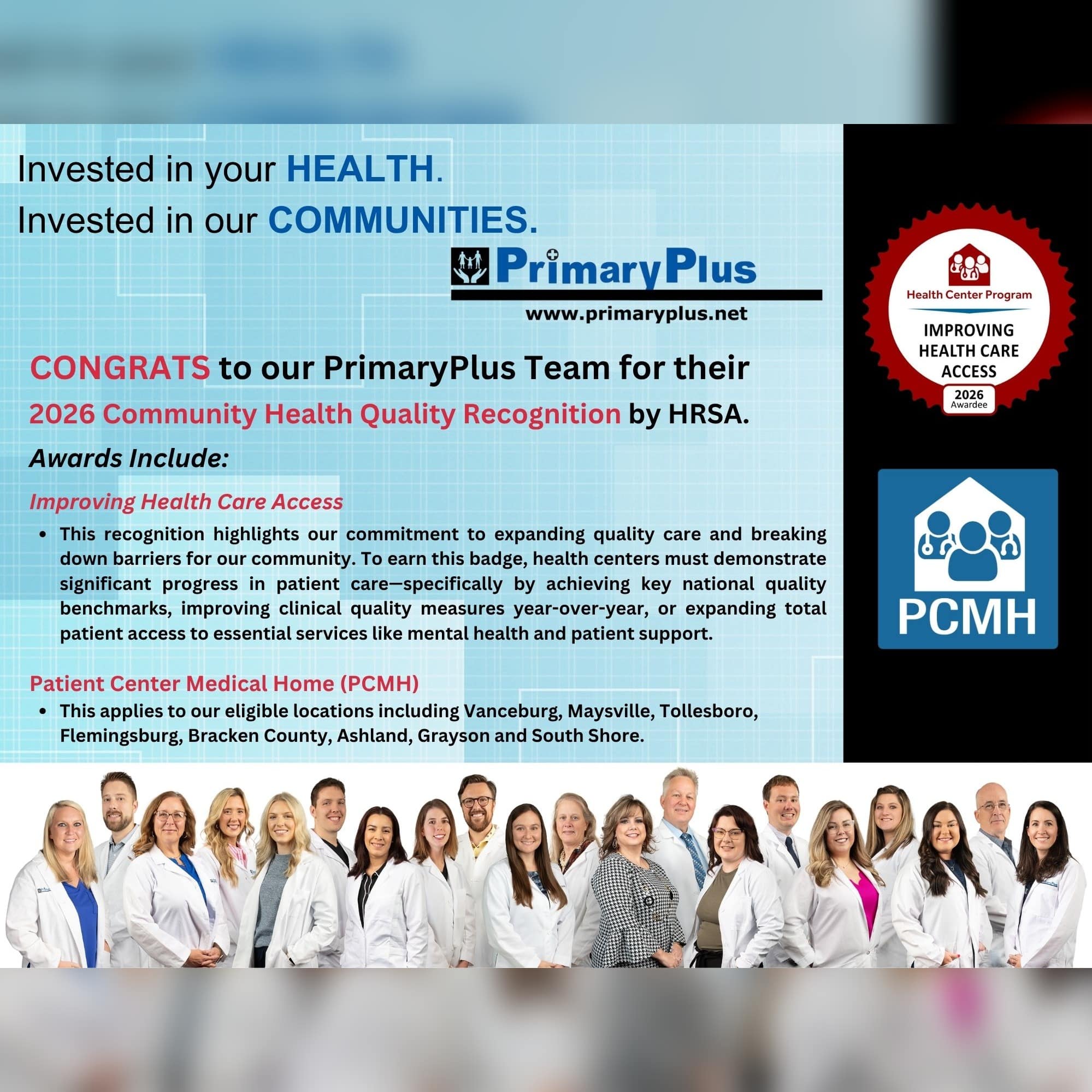 2026 Community Health Quality Recognition by HRSA